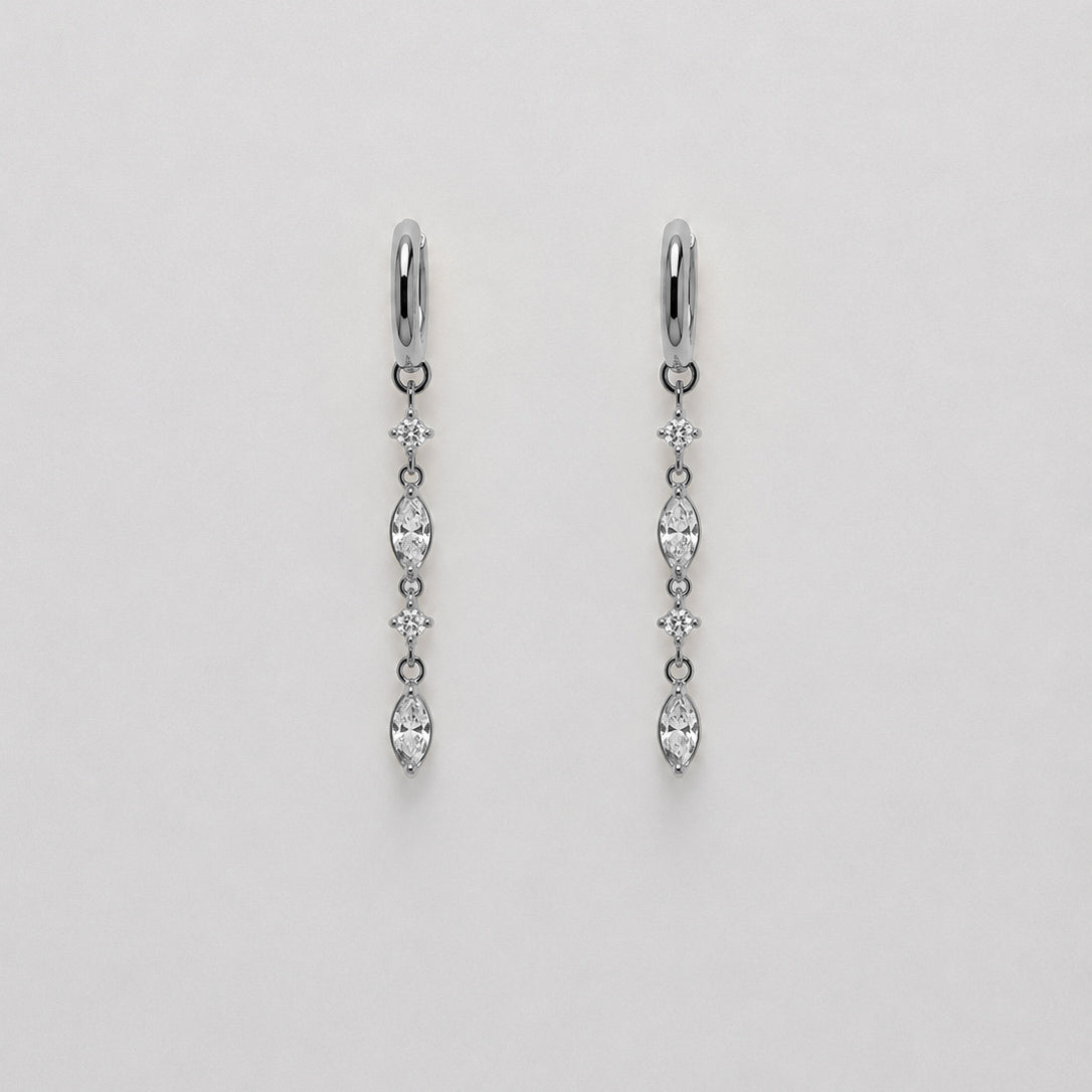 ORECCHINI HOOP MARQUISE PENDENTE