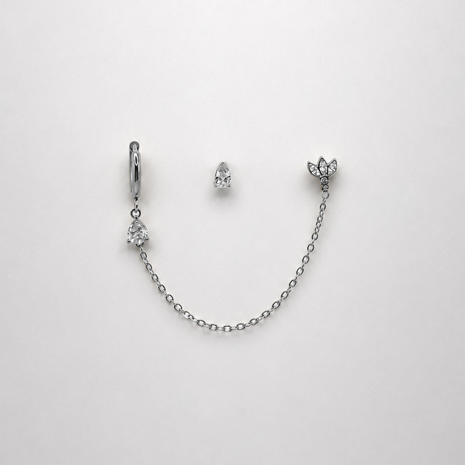 SET ORECCHINO LOTO CHAIN