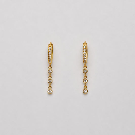 ORECCHINI HOOP TRIPLO DOT SPARKLING