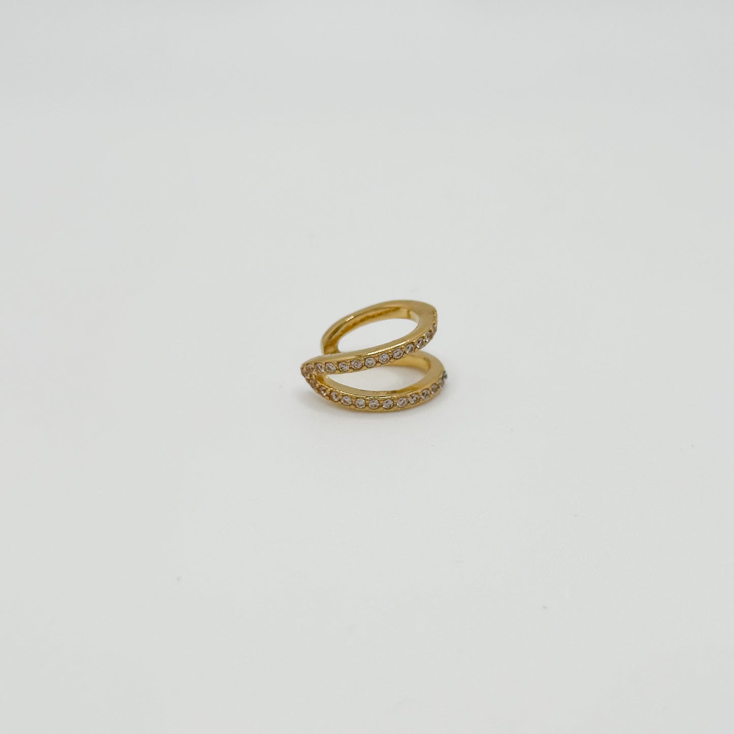 ORECCHINO CUFF DOUBLE LINE SPARKLING