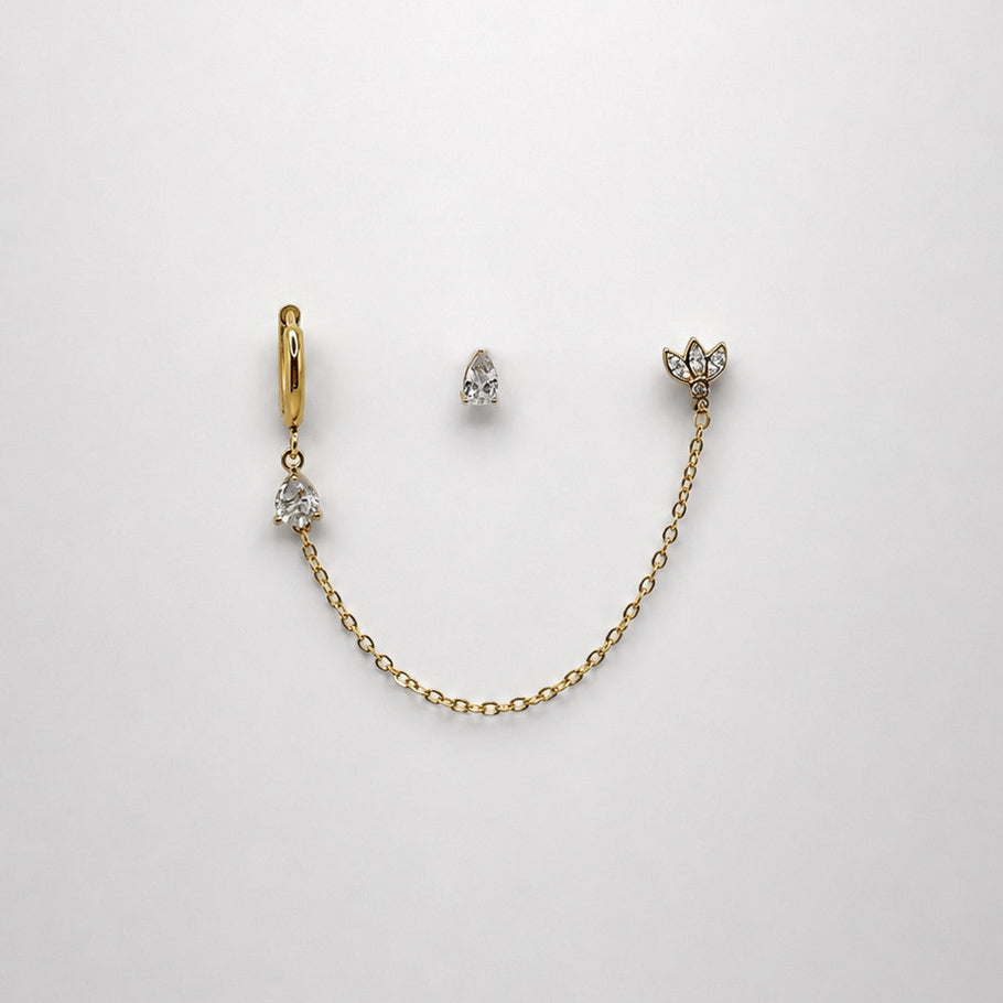 SET ORECCHINO LOTO CHAIN