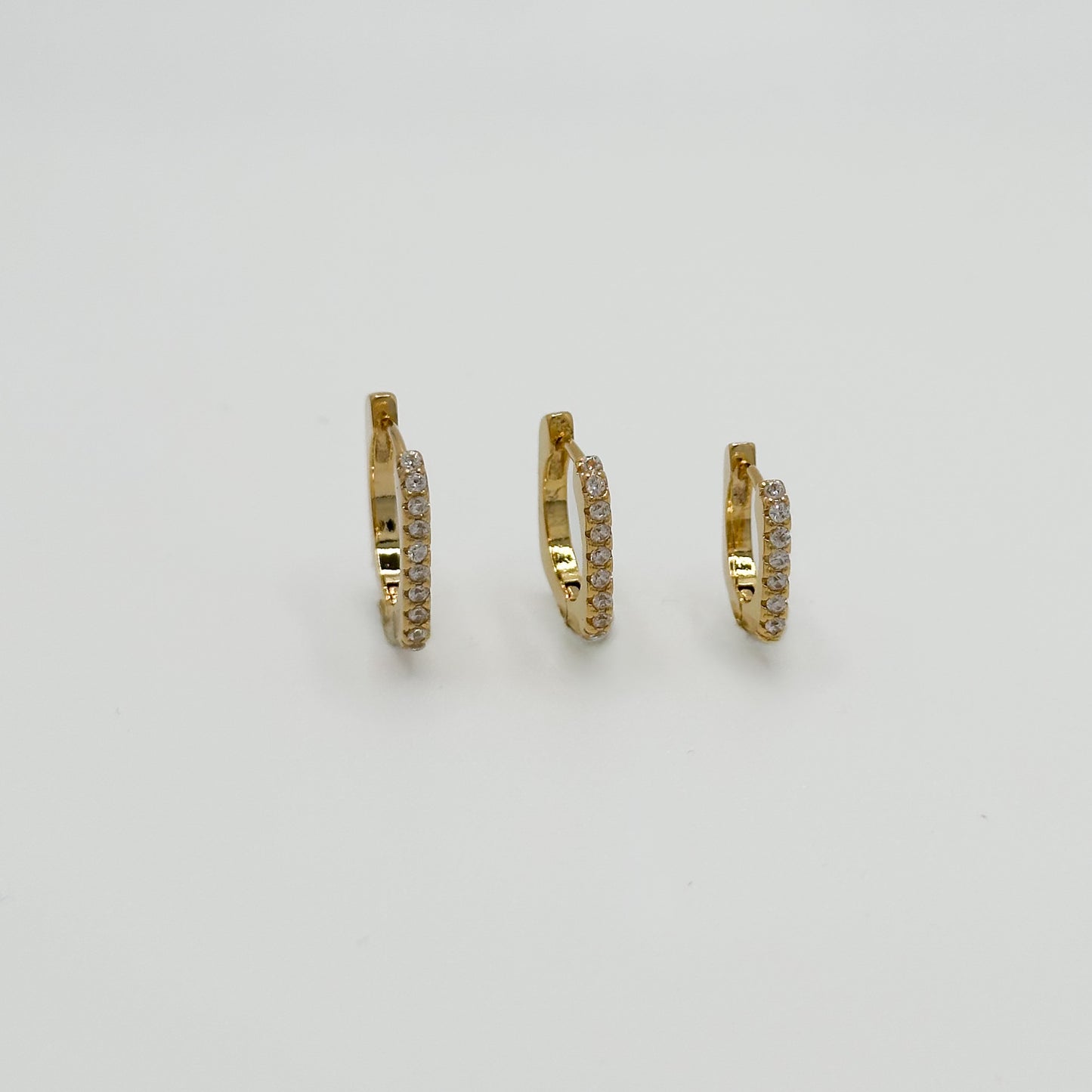 ORECCHINI HOOP SQUARE SPARKLING